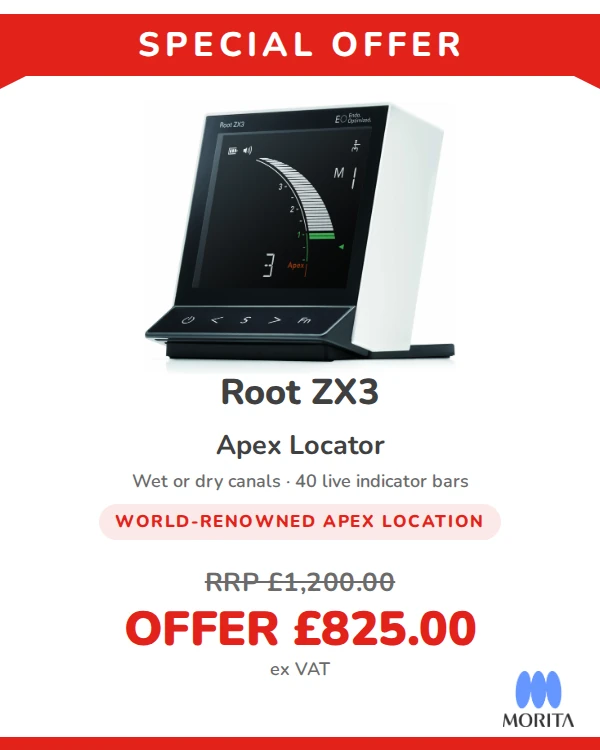 Morita Root ZX3 apex locator - special offer £825.00 ex VAT, RRP £1,200.00