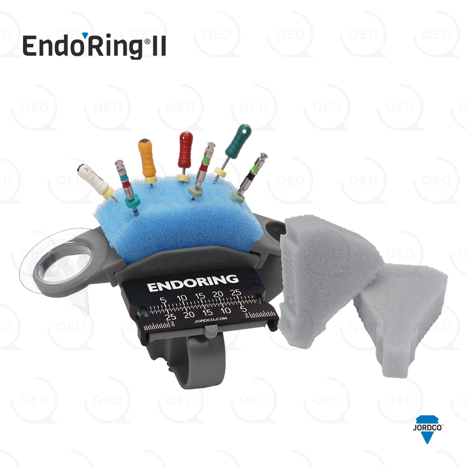 EndoRing® II REDUCED GLARE Metal Black Ruler, HD Foam, Grey