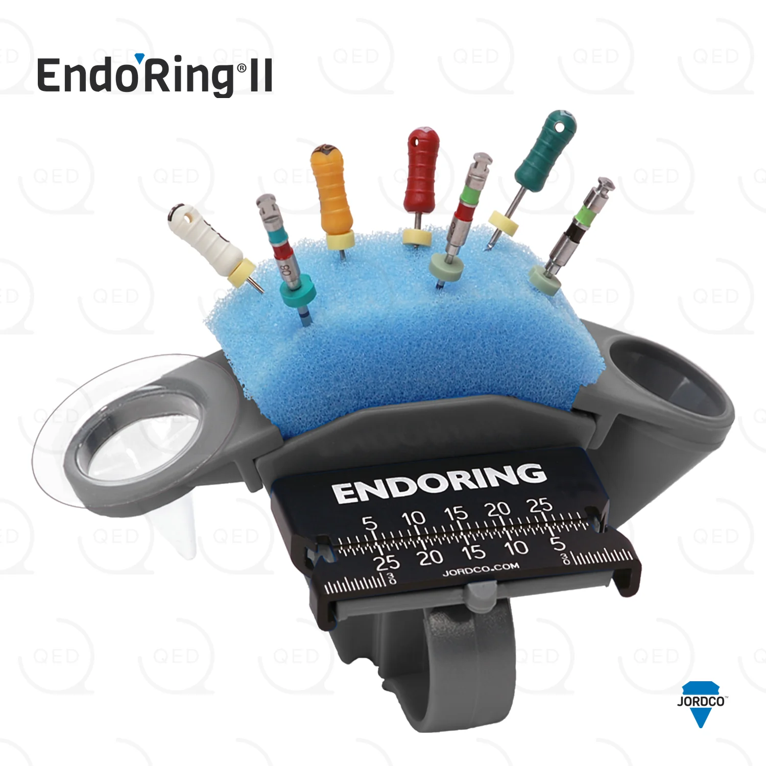 EndoRing® II REDUCED GLARE Metal Black Ruler, Grey