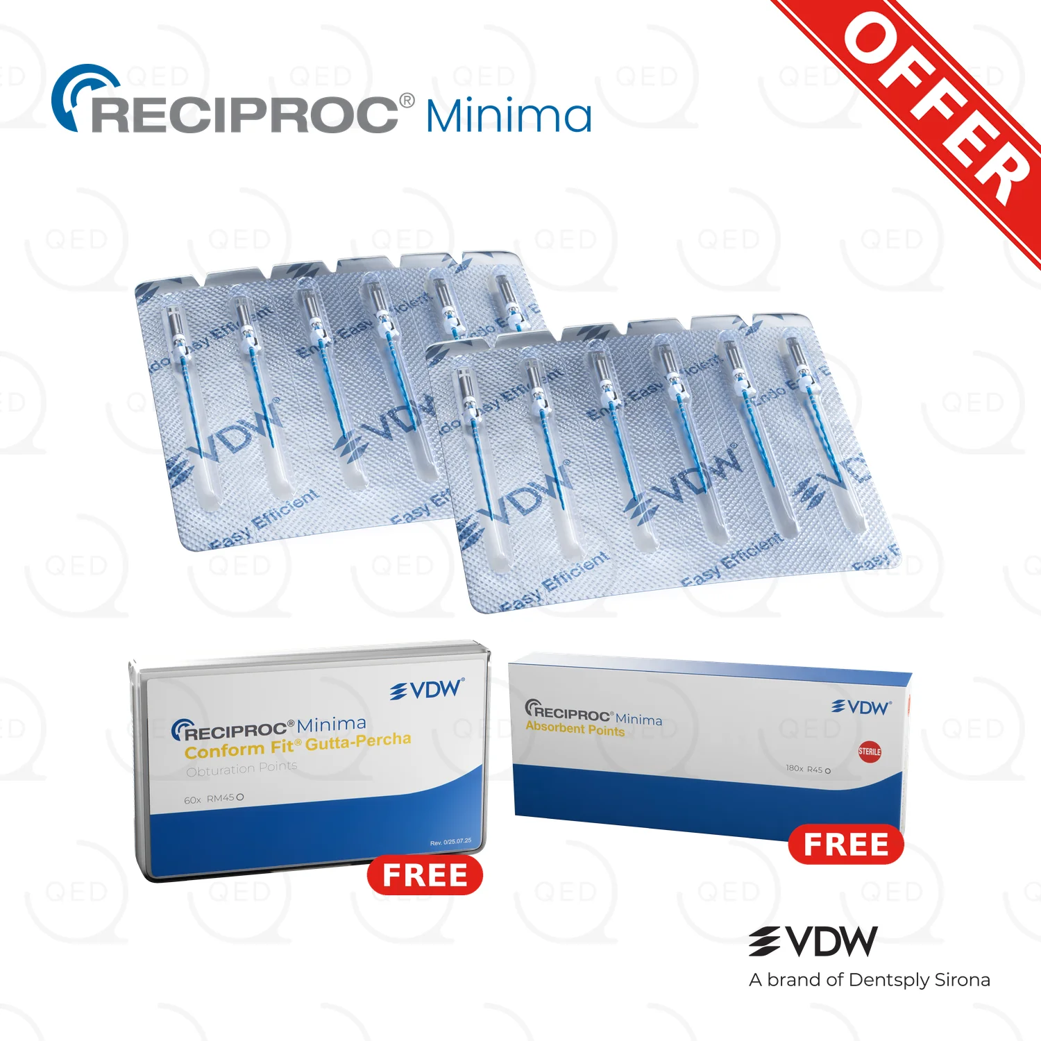 RECIPROC® Minima 2 xR45|25mm (12) + RM45 GP & PP